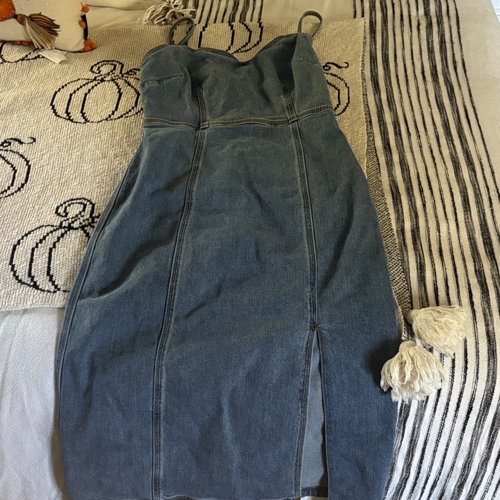 Steve Madden Denim Blue Midi Dress